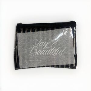 Palladio Zipper Vinyl Travel Toiletry Makeup Cosmetic Bag Clear TSA security